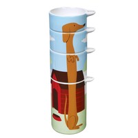 Ceramic Dachshund Stacking Measuring Cups - 4 Piece Set on sale Ceramic Dachshund Stacking Measuring Cups - 4 Piece Set on sale