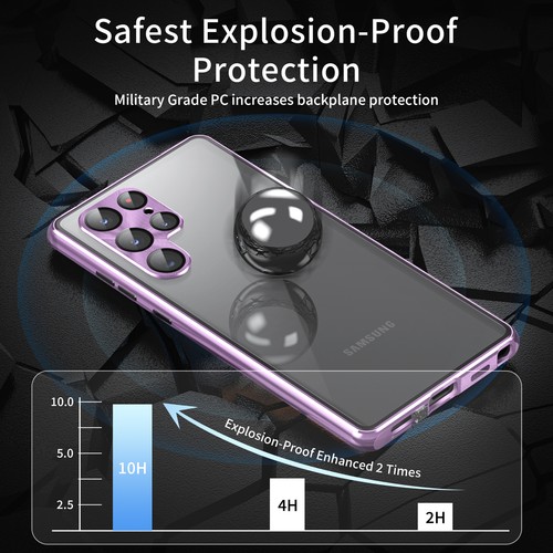 Funda magnética de 360° de protección completa lente de vidrio para Samsung S24 Ultra S23 S22S21 Plus - Imagen 9 de 21