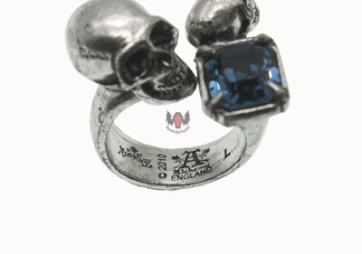 Alchemy Gothic In the Shadow of Death Spati Ring R165 W Y Large XL 