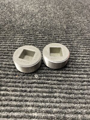 (2) Crouse-Hinds PLG5 SA, Exp Proof Conduit Plug, 1 1/2 Alrecessed Head Plug