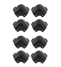 8 x modern two-pin genuine Vox corner for amplifiers and cabinets, black