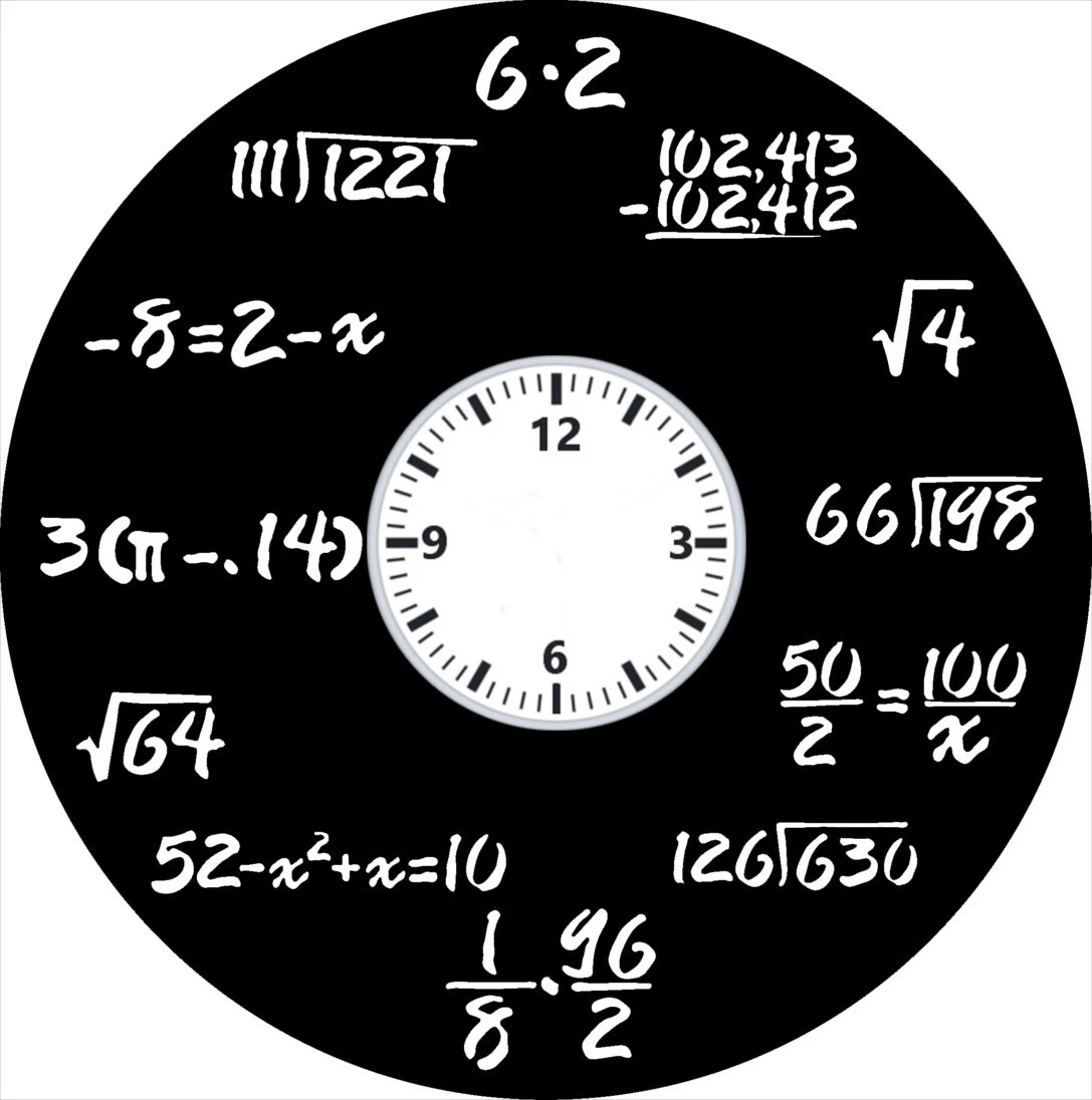 MathTime - orologio da parete per chi ama la matematica - IN ESCLUSI – Gadget on Top
