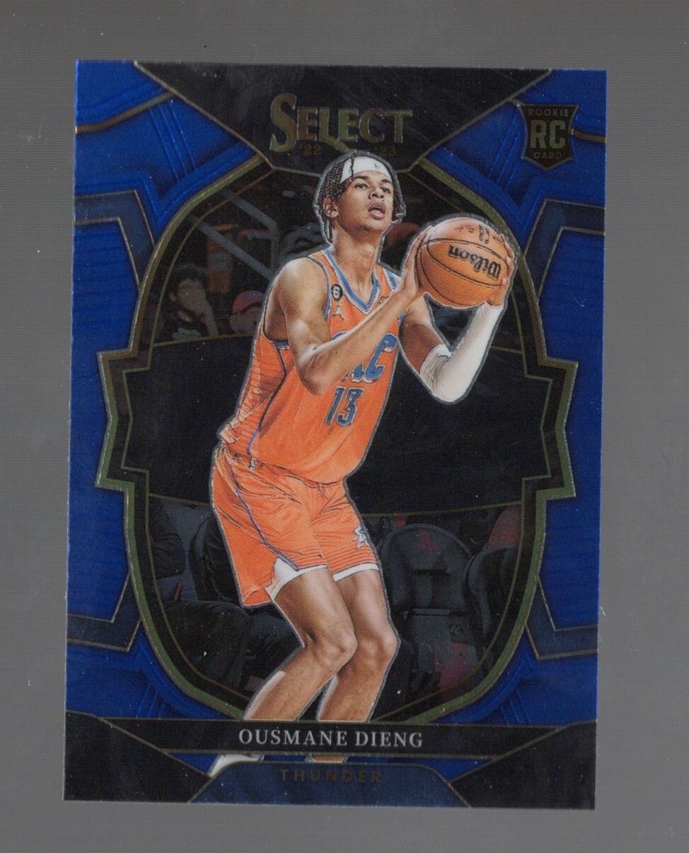2022-23 Panini Select Ousmane Dieng RC #76 Blue Prizm Concourse Level Thunder