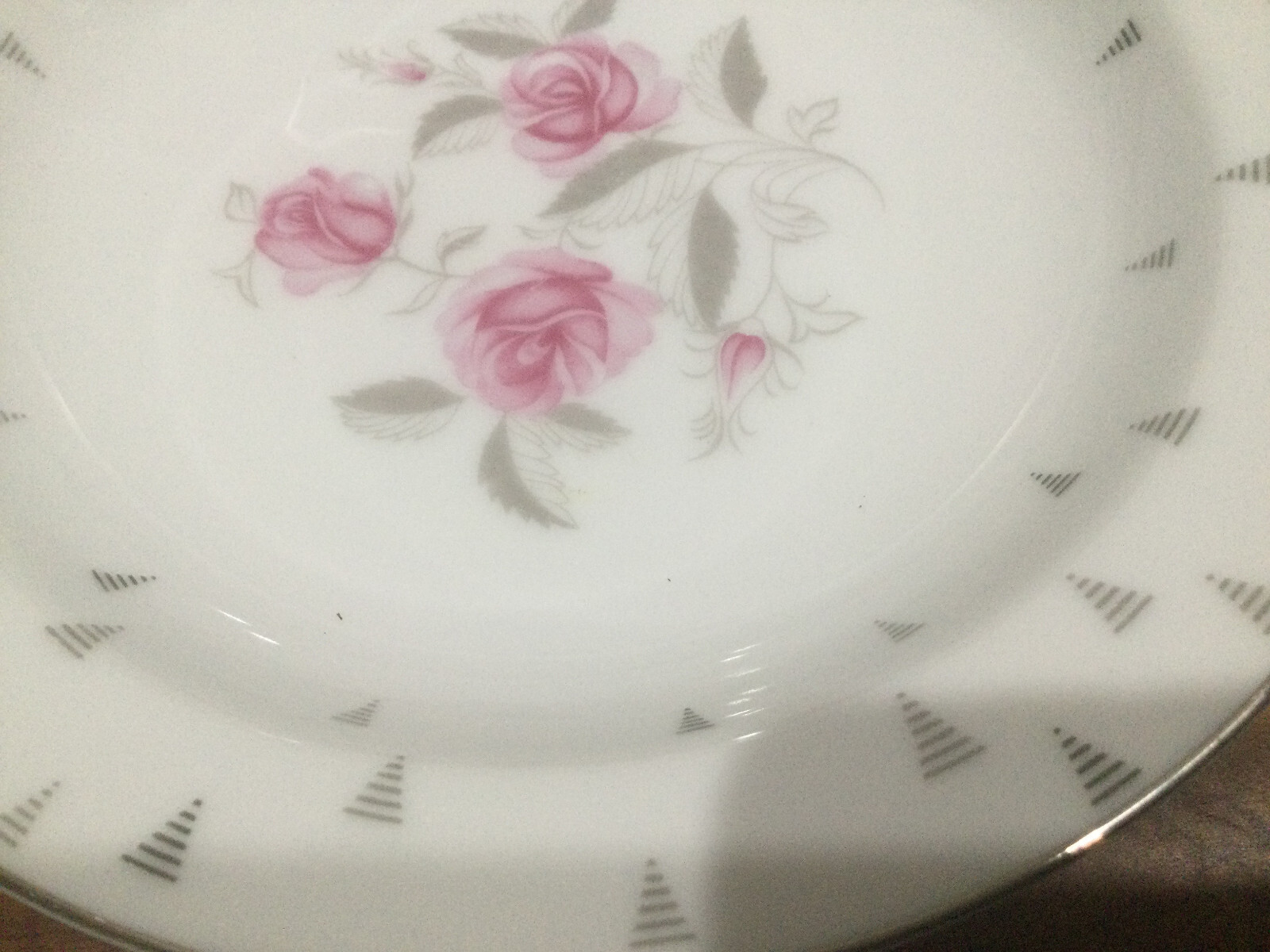 7 pc  place setting(s Sango Arcadia pink rose plate bowl cup MORE AVAILABLE MINT