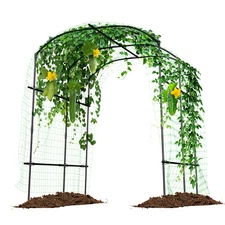ABORON Garden Arch Trellis for Climbing Plants 87''x75''x71'' Grape Vine Trellis