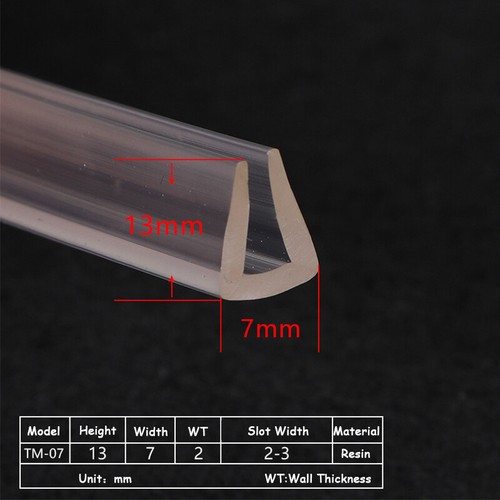 U-Shaped Transpar Shower Door Sealing Tape Edge Guard Strip Glass Protector Trim - Picture 11 of 38