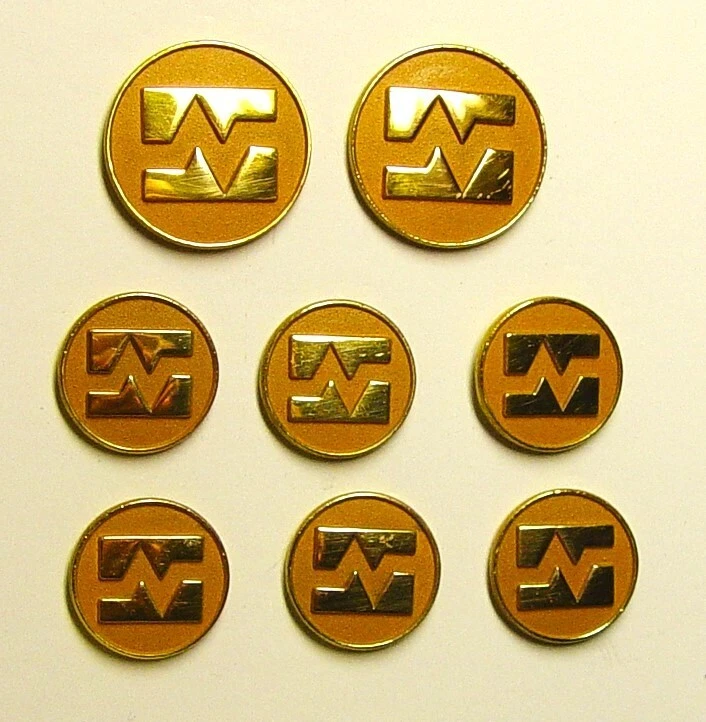 BOTONES DE REPUESTO HOLANDA Y JEREZ, 6 piezas color mostaza esmaltado metal macizo Foto 2 de 4