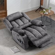 Lay Flat Dual Motor Power Lift Recliner for Elderly Big Tall w/Extended Footrest