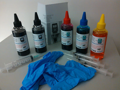 Kit Ricarica Inchiostro Nero 200ml Con Siringa – Universale Per Stampanti HP