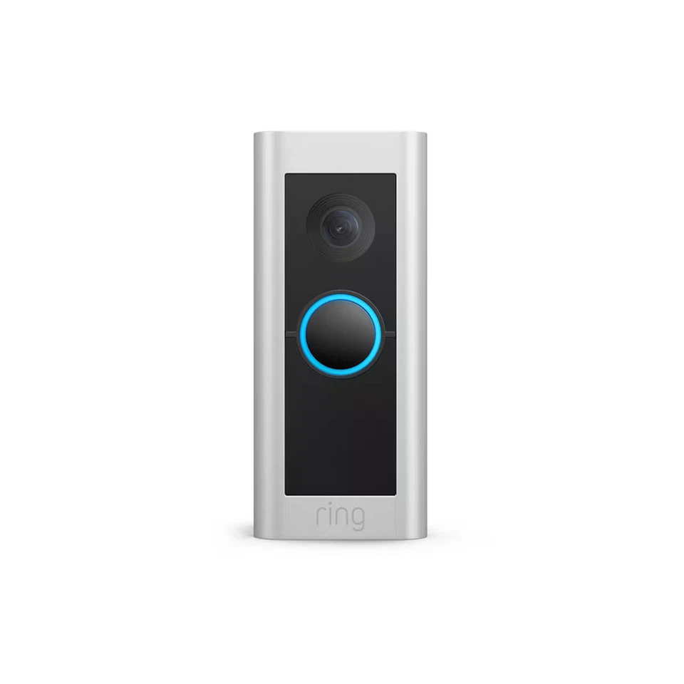 Ring - Wired Doorbell Pro Smart WiFi Video Doorbell - Satin Nickel