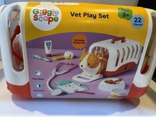 Giggle Scape Vet Play Set 22 Pieces Ages 3 Plush Pet Carrier  Accessories