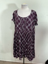 Torrid Purple White Color Short Sleeve Dress Size 3
