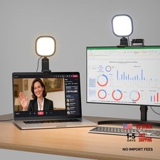 Upgraded Ring Light for Laptop, Monitor  Desk   Eye-Caring Black 1 Pack