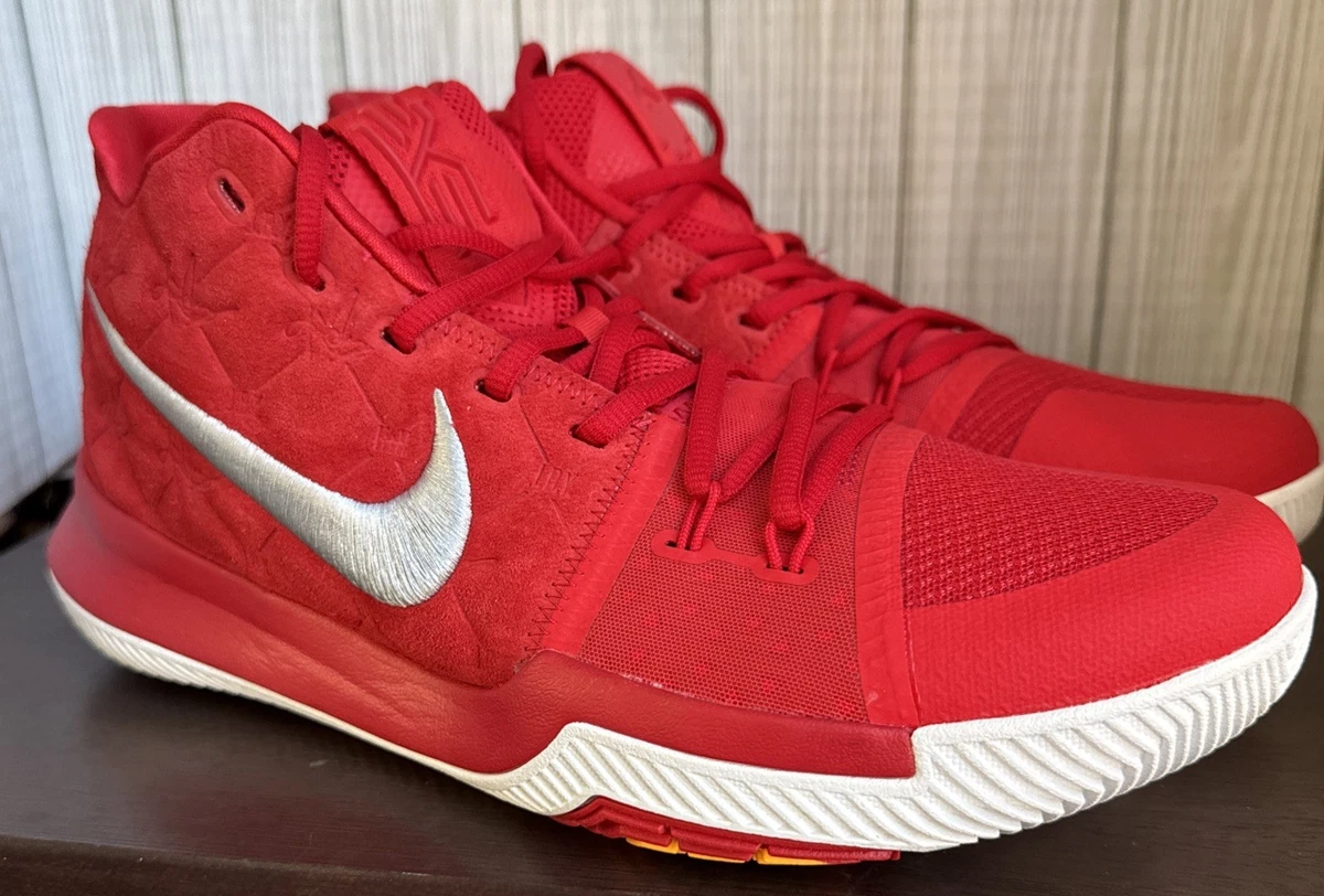 Nike Kyrie 3 Red Suede, Size 8.5, Men’s. NIB Nike Kyrie 3 University Red Suede White Irving Size 12  main image 2