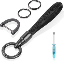 Schlüsselanhänger, Schlüsselanhänger aus Leder mit Anti-Lost Ring, Leichter Auto