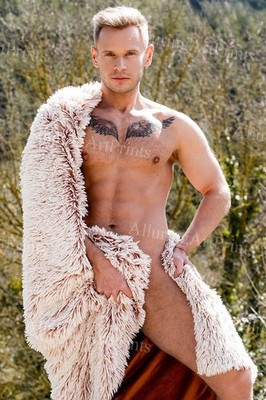 Male Model Photo Print Muscular Handsome Shirtless Hunk Jock Abs -S75