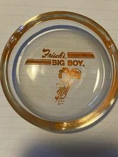 Vintage Frisch's Big Boy Ashtray /Retro Logo Restaurant Advertising