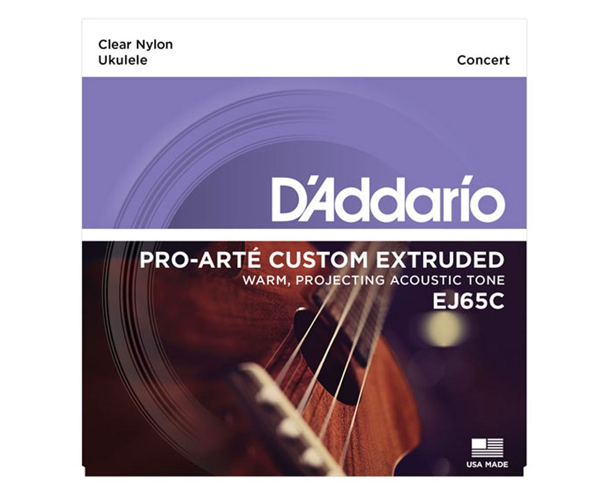 D addario Ej65C Set ГАВАЙСКАЯ ГИТАРА КОНЦЕРТНАЯ изготовленная на заказ из экструдированного прозрачного нейлона 2090₽