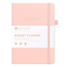 Budget Planner, Monthly Budget Notebook with Expense Tracker, h.Pale Pink