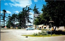 Vintage Pullman Motel Rice Lake Wisconsin Linen Postcard by Millard Brown