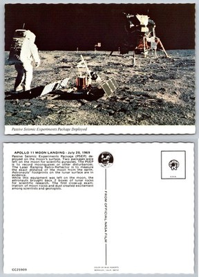 Apollo 11 Moon Landing Astronaut PSEP Lunar Module NASA Postcard 1969 Space