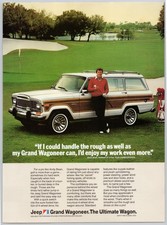 Jeep Grand Wagoneer 4WD Cars Andy Bean PGA Tour 1984 Vintage Print Ad
