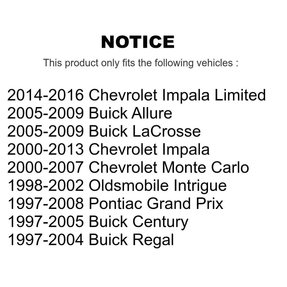 Rear Stabilizer Links Kit for Chevrolet Impala 2014-2016 oe3B Aftermarket — 第 2/2 张图片