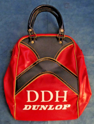 Vintage 1960's DDH Dunlop red & black sports/ luggage bag