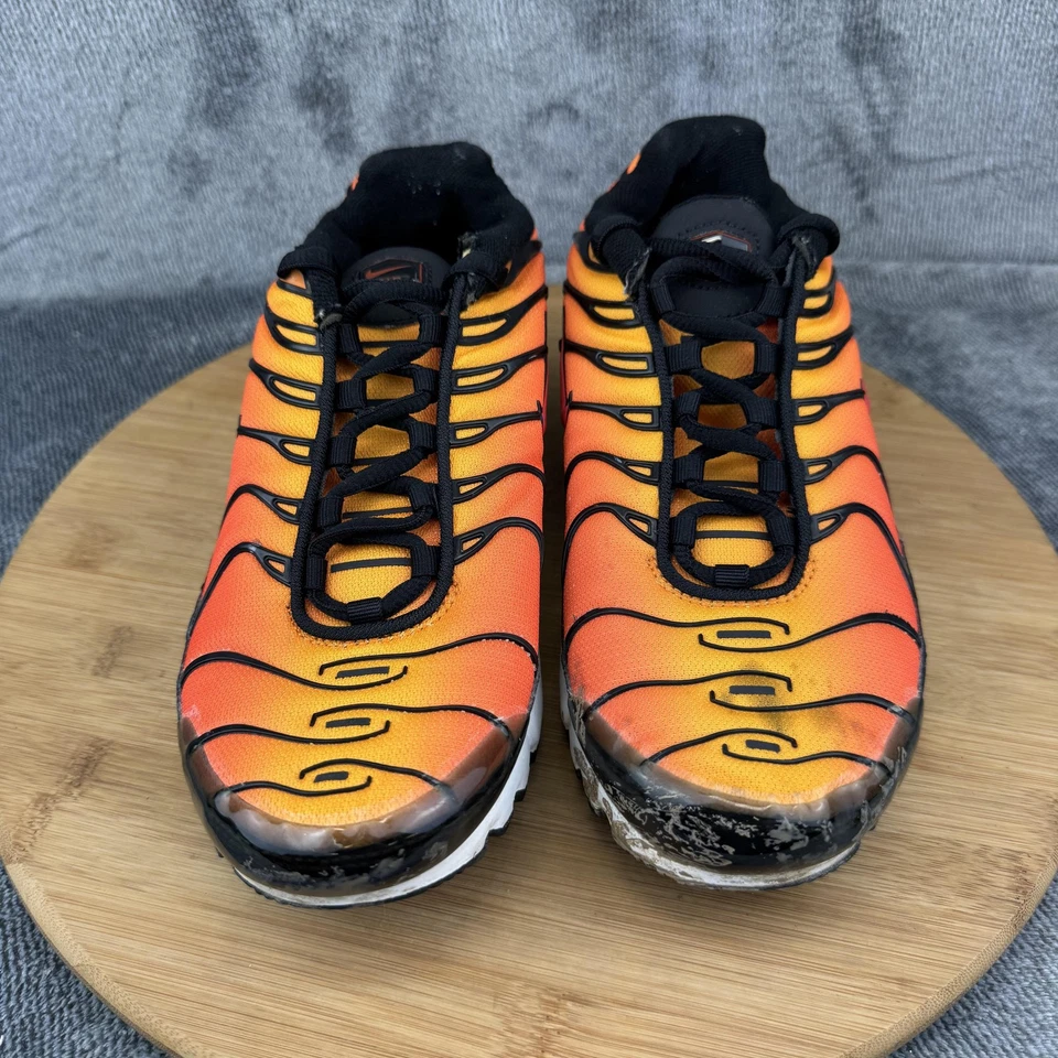 Nike Air Max Plus TN Zapatos Juveniles Talla 5.5Y Naranja Negro Atardecer Tigre BV7426-001 Foto 3 de 4