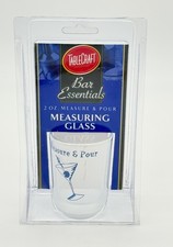 TABLECRAFT Bar Essentials 2 Oz. Measure & Pour Measuring Glass Jigger Taiwan NEW