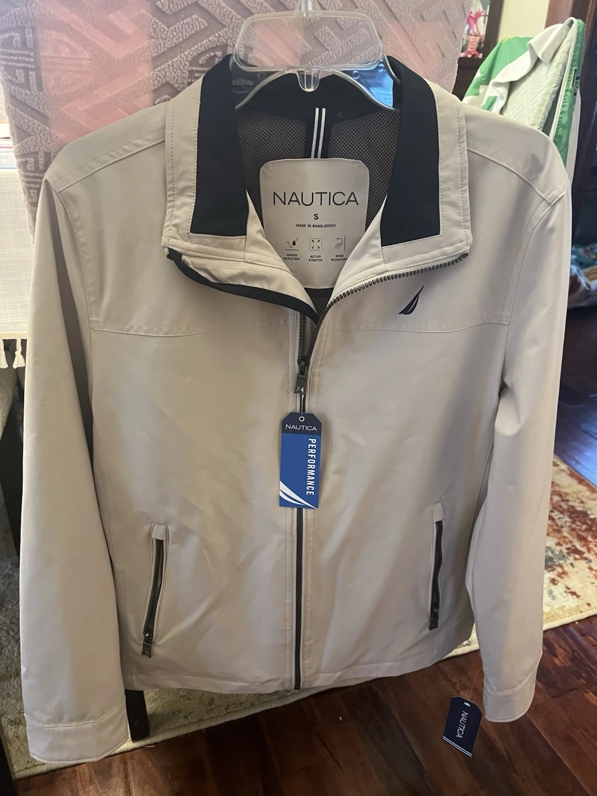 Nautica Men's Lightweight Windbreaker Stretch Athletic Full Zip Golf Jacket Smal