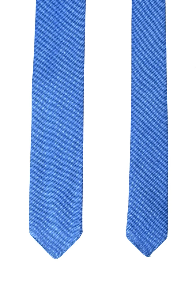 Gravata Hugo Boss masculina azul 100% lã virgem - Imagem 2 de 4