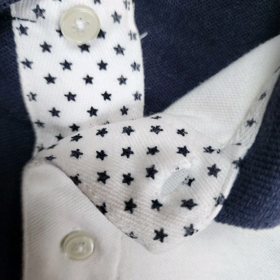 Sunriver Texas Flag Polo Shirt Men's M Red White Blue Lone Star 100% Cotton USA - Image 4 of 4