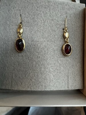 Aretes Mirelle Rouge Yanbal Bañado En Oro de 24q 1 Par de Aretes Nuevo