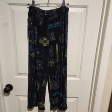 Vintage Chicos Travelers Wide Leg Artsy Palazzo Pants Retro Art Teacher Size 1