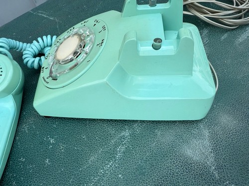 Vintage Stromberg Carlson Teal Rotary Telephone Phone Atomic Retro Mid Century - Picture 4 of 7