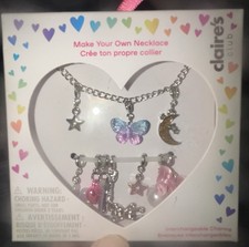 NIB Claire  s Club  Make Your Own Necklace  Inc. 10 Charms