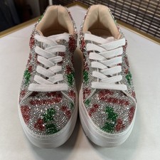 Betsy johnson Women's Christmas Rhinestones Sneakers Shoe Size 6.5M