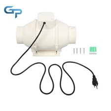 4 Inch Inline Duct Fan 280 CFM Pipeline Pressurization Ventilation Exhaust Fan