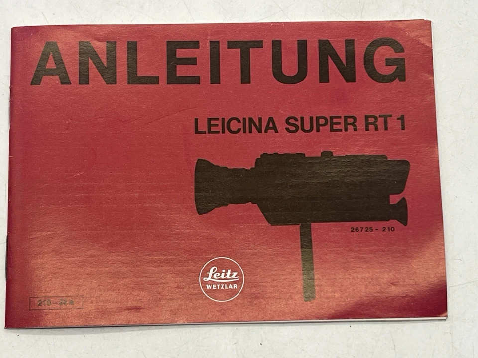 Leica Leicina Super RT1 Bedienungsanleitung Manual Anleitung Deutsch - Bild 1 von 1