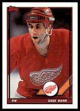 1991-92 Topps Dave Barr Detroit Red Wings #147