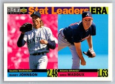 Randy Johnson / Greg Maddux 1996 Collector's Choice #8 See Photos