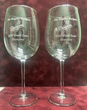 Los Angeles Dodgers Set of 2024 & 2025 World Series 19 oz wine glass water goble