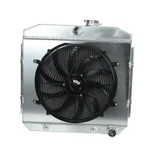 For 1955-1957 Chevy Bel Air Nomad 210 150 4.3L 4.6L V8 3 Row Radiator+Shroud Fan