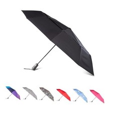 Auto Open/Close Windproof Ultimate Compact Umbrella with UV 47" Canopy BLACK