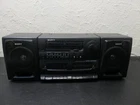 Sony CFS-W455 Stereo Double Cassette Radio Boom Box Detachable Speakers  Working