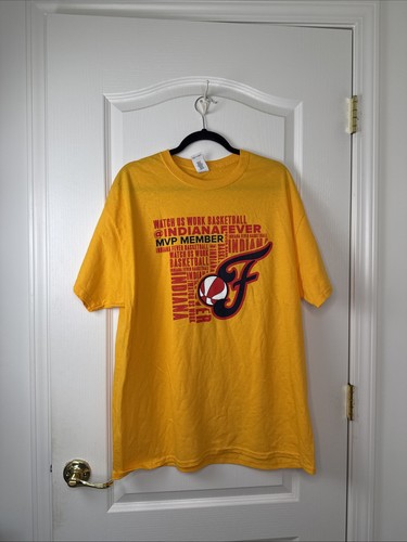 Indiana Fever WNBA MVP Member Gold T Shirt Size XL Basketball Fan Gear