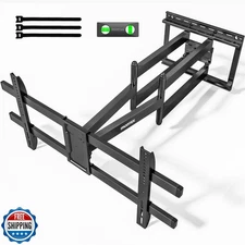 monTEK Long Arm TV Wall Mount for Most 43-90 Inch TVs, 42.5 Inch Long Extensi