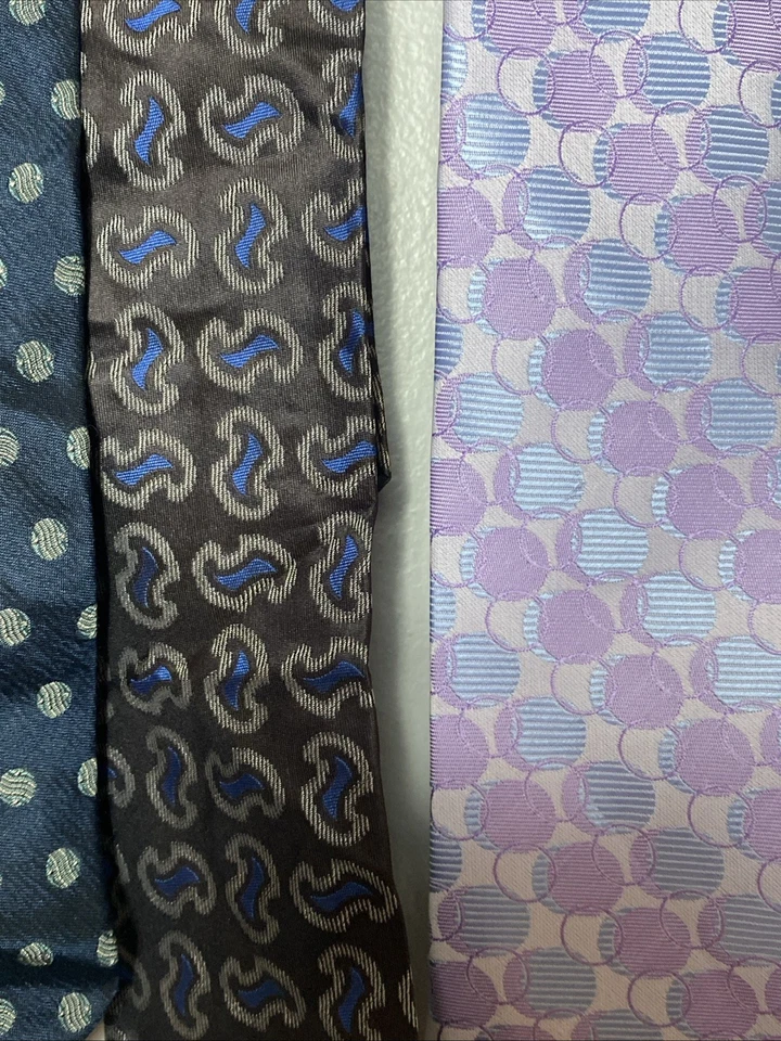 Juego de 4 corbatas de diseñador vintage, Burberry & Giorgio Armani Foto 3 de 4