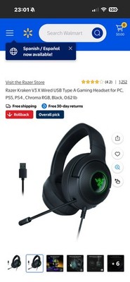 Razer Kraken V3 Pro Ear-Cup Headsets - Black (RZ04-03460100-R3U1)